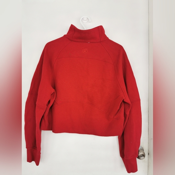Lululemon Scuba Oversized Funnel-Neck Half ZipTrue Red size M/L - Picture 8 of 14